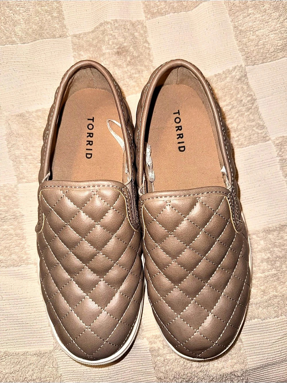 Torrid Quilted Slip-On Sneakers Brown US 6.5W